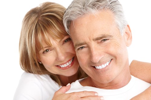 Mature couple smiling portrait 
